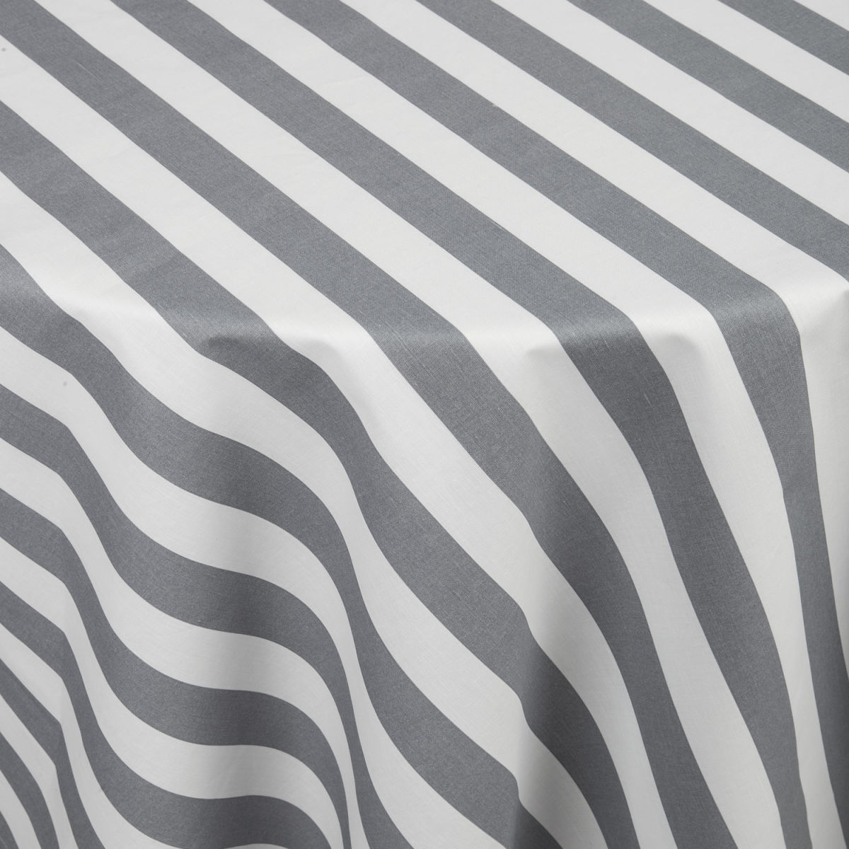 Tovaglia Stripe rotonda PULSIVA; 140 cm (Ø); grigio; rotonda