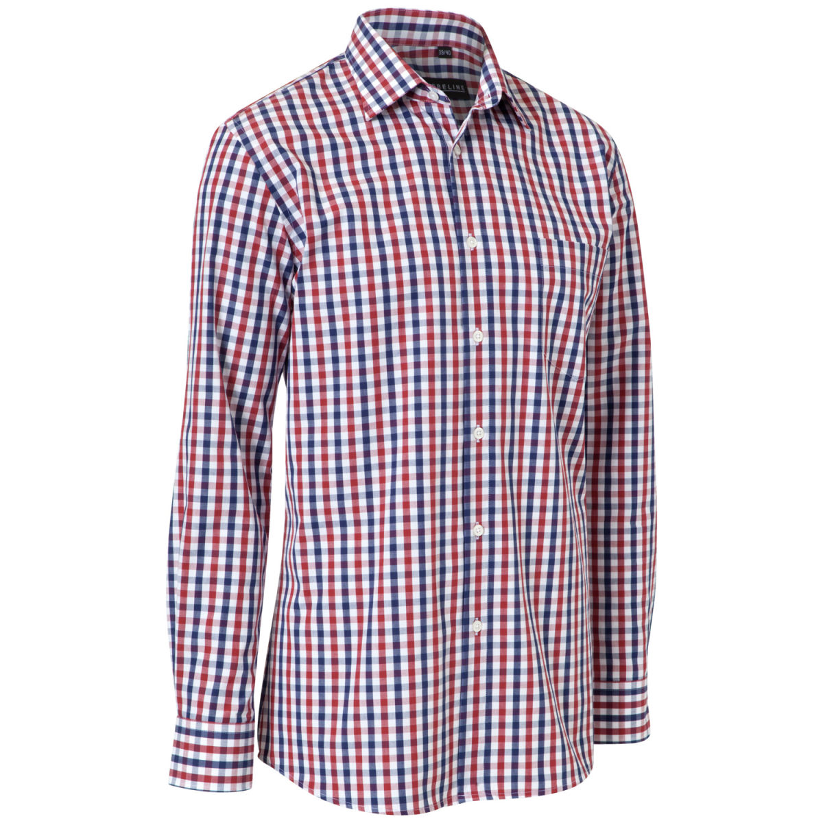 JOBELINE Herrenhemd Jackson Kleidergröße 37/38; weiß/rot/blau