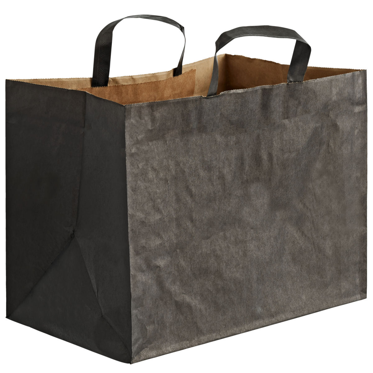 Sacchetti in carta conf. da 250 First FFC; 17000ml, 32x22x25.5 cm (LxLxH); nero; 250 pz. / confezione