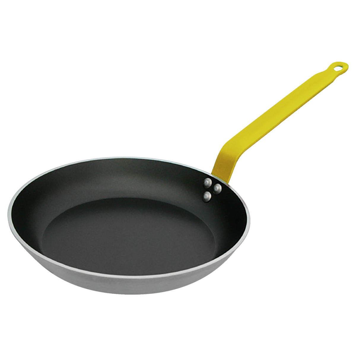 Padella Choc Resto con manico giallo de Buyer; 32x4.5 cm (ØxH); giallo/nero