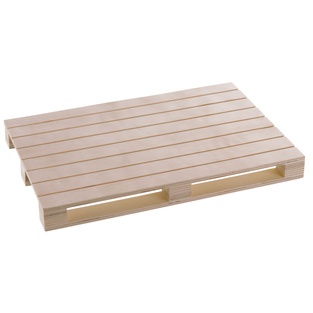 Mini pallet di legno Doria PULSIVA; 29.5x20x3 cm (LxLxH); naturale; 3 pz. / confezione