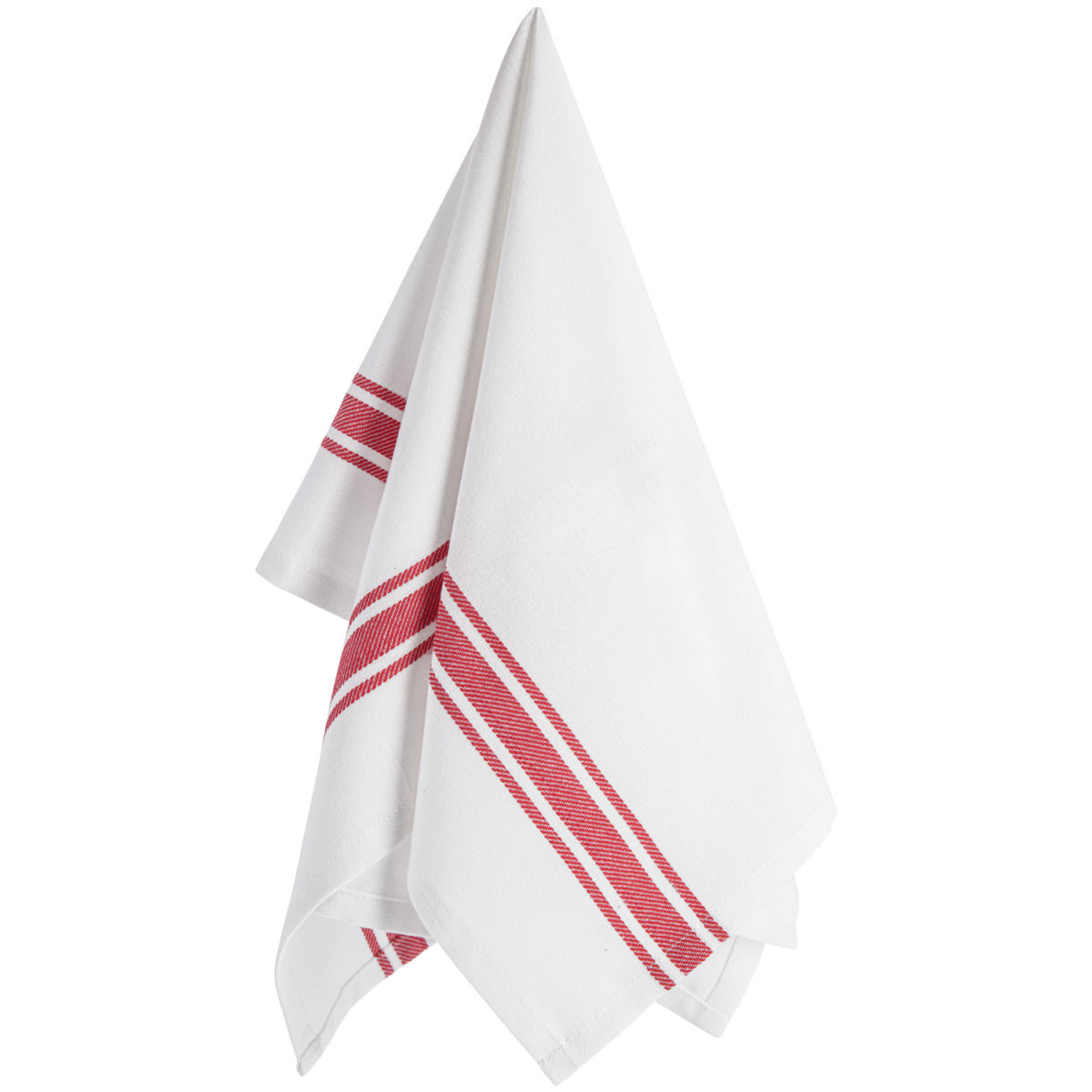 PULSIVA Geschirrtücher Rügen 50x70 cm (BxL); weiß/rot; rechteckig; 10 Stück / Pack