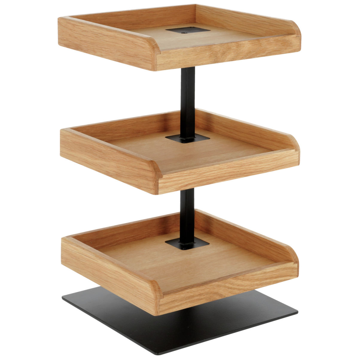 Vega Etagère Esino 3-etage; 24x41.8x24 cm (BxHxD); bruin/zwart; rechthoekig
