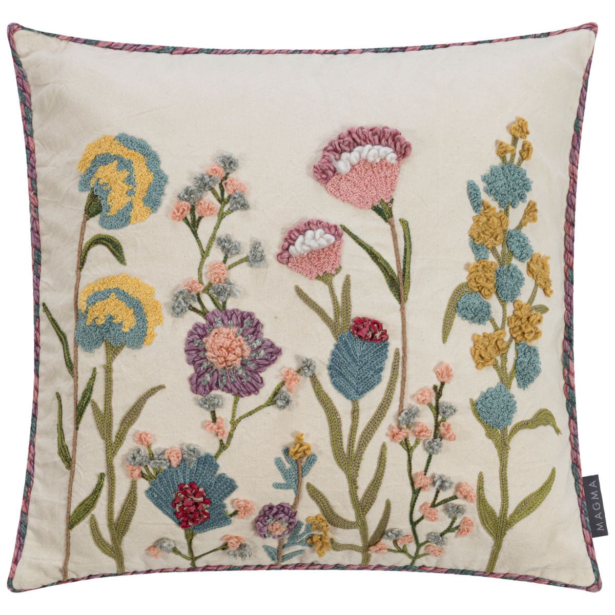 Funda cojín decorativo Lesla MAGMA; 50x50 cm (AnxLg); blanco crema; cuadrada