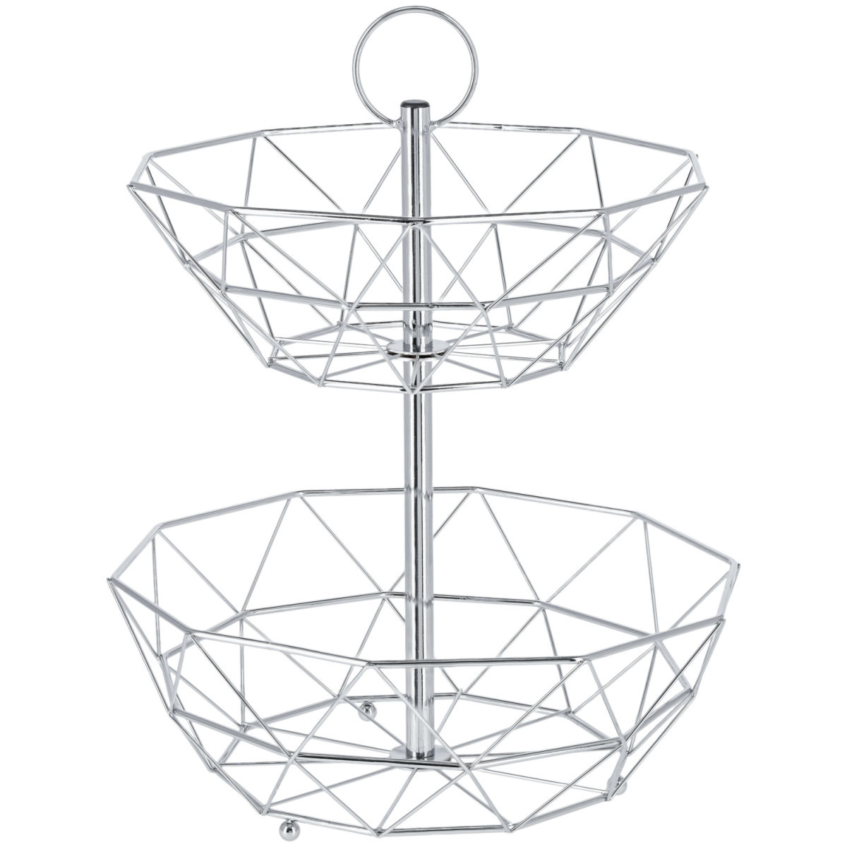 Alzata Edwina cromato PULSIVA; 30x38x30 cm (LxHxP); argento