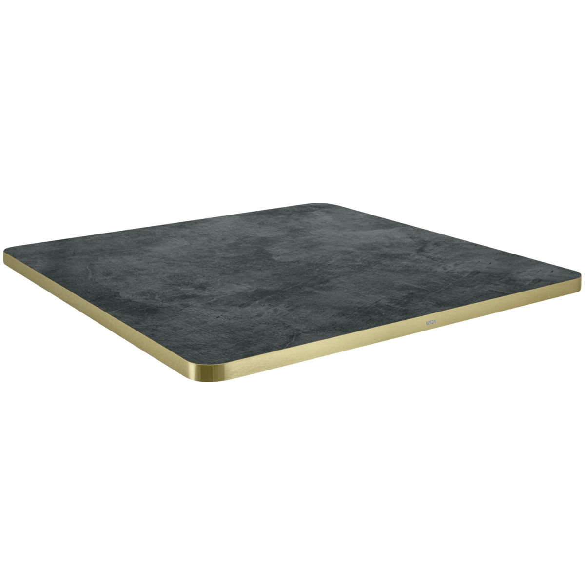 VEGA Indoor-Tischplatte Marvani quadratisch 80x80x2.5 cm (LxBxH); gold/schwarz; quadratisch