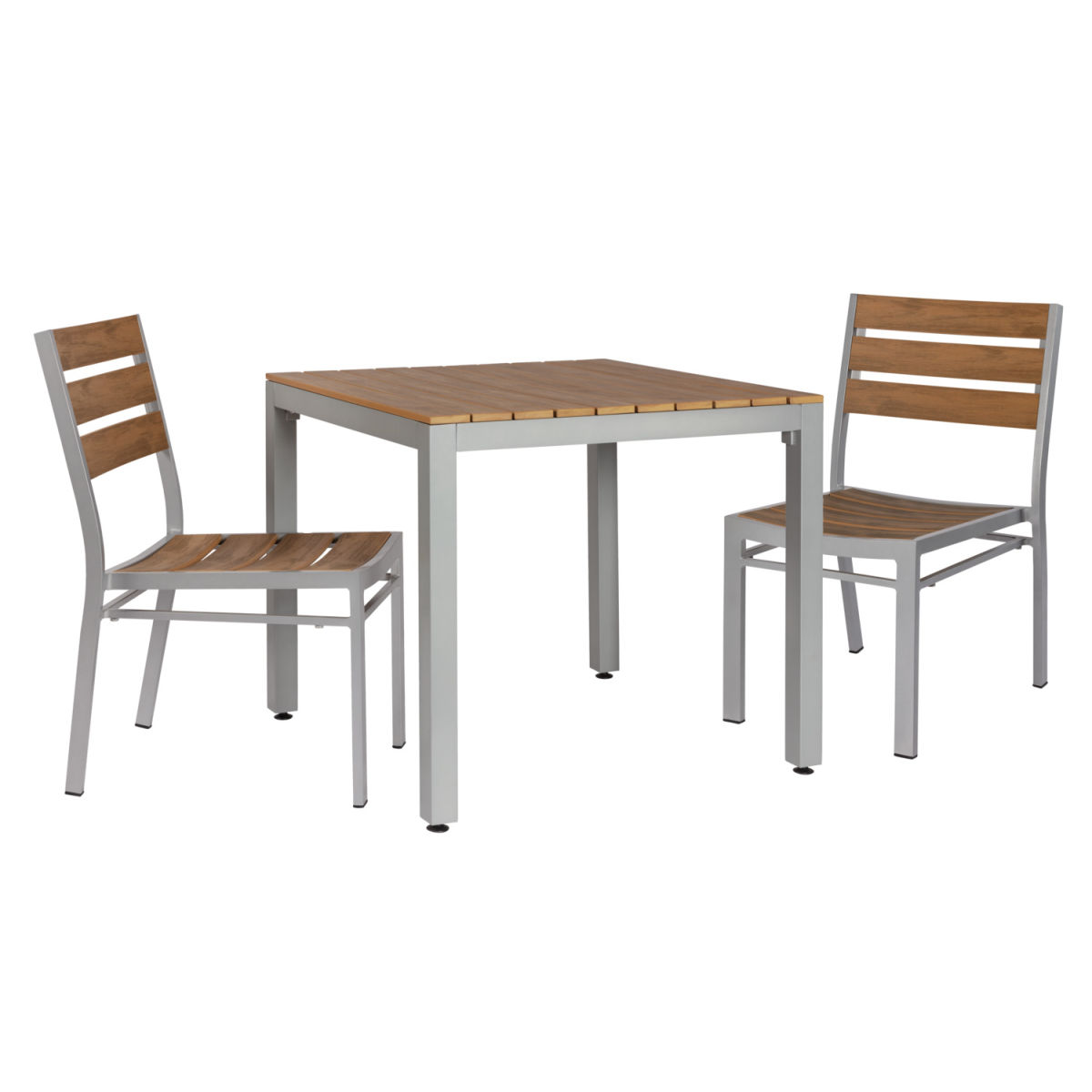 Sedie e tavolo da esterno Resistance 3 pezzi PULSIVA; grigio/marrone
