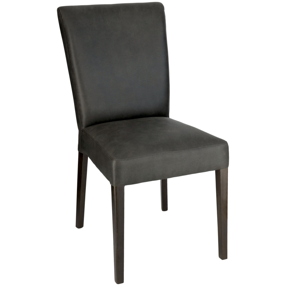 Sedia imbottita Lino PULSIVA; 46x67x101 cm (LxPxH); seduta nero, struttura marrone; 2 pz. / Pacco