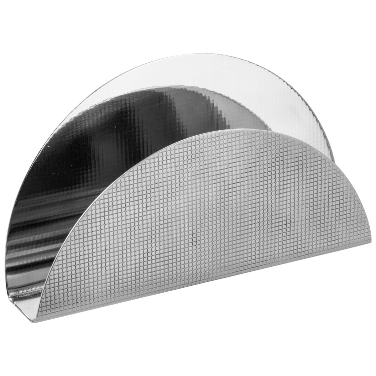 Portatovaglioli Romna PULSIVA; 13x7.5x2.5 cm (LxHxP); argento; a mezza luna; 2 pz. / confezione