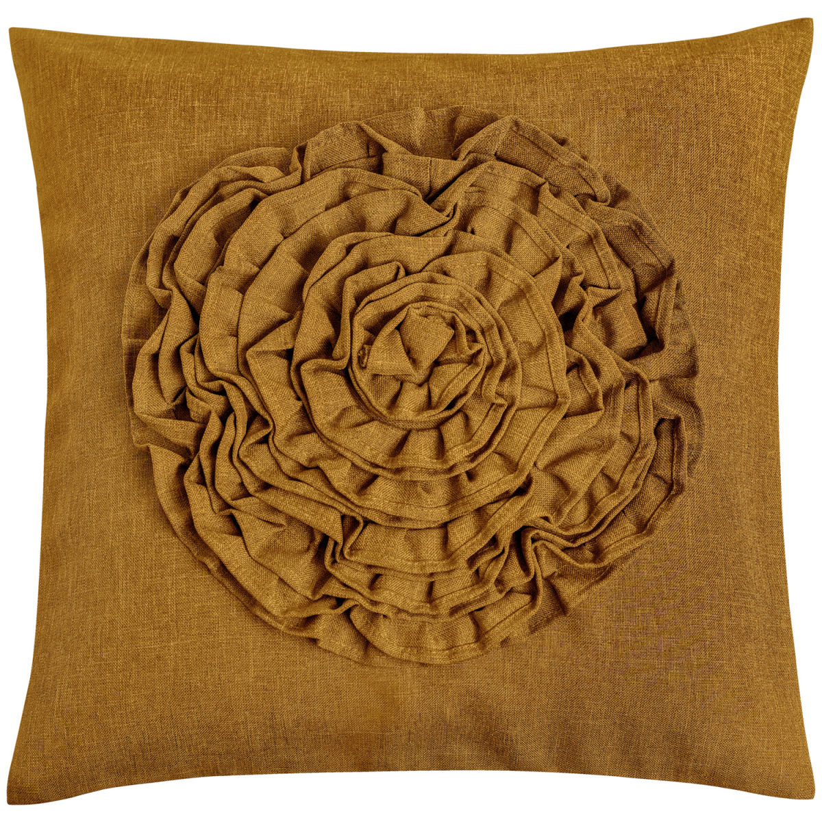 Federa cuscino Flower ERWIN M.; 40x40 cm (LxL); senape; rettangolare