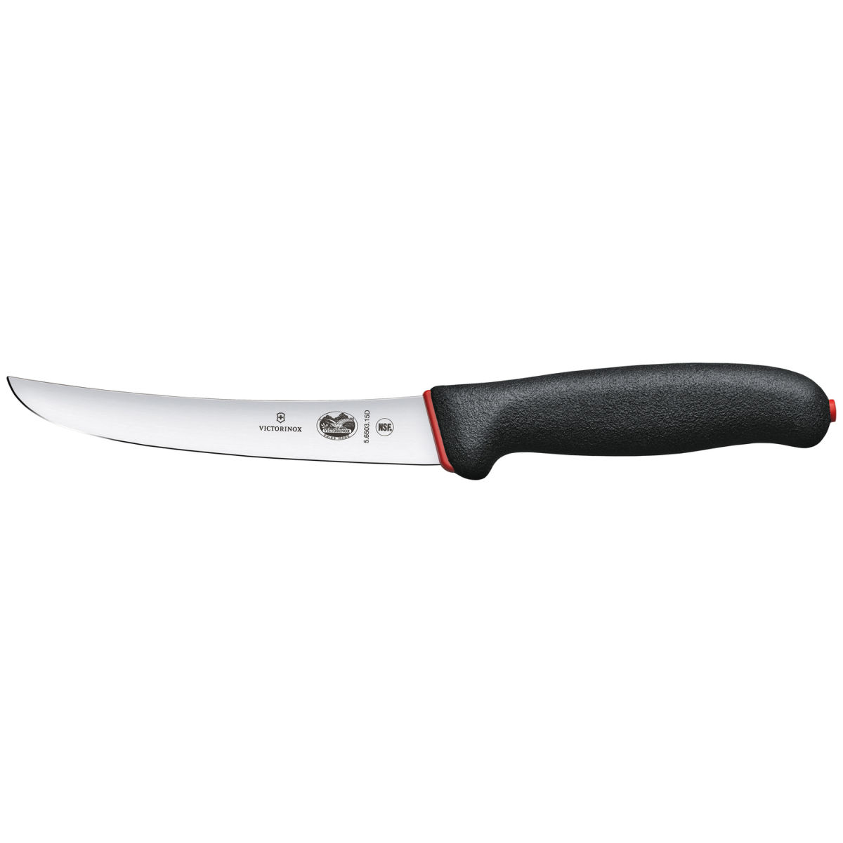 Coltello da disosso Fibrox Dual Grip a punto curvo Victorinox; lunghezza lama 15 cm, 29.2 cm (L); argento/nero/rosso