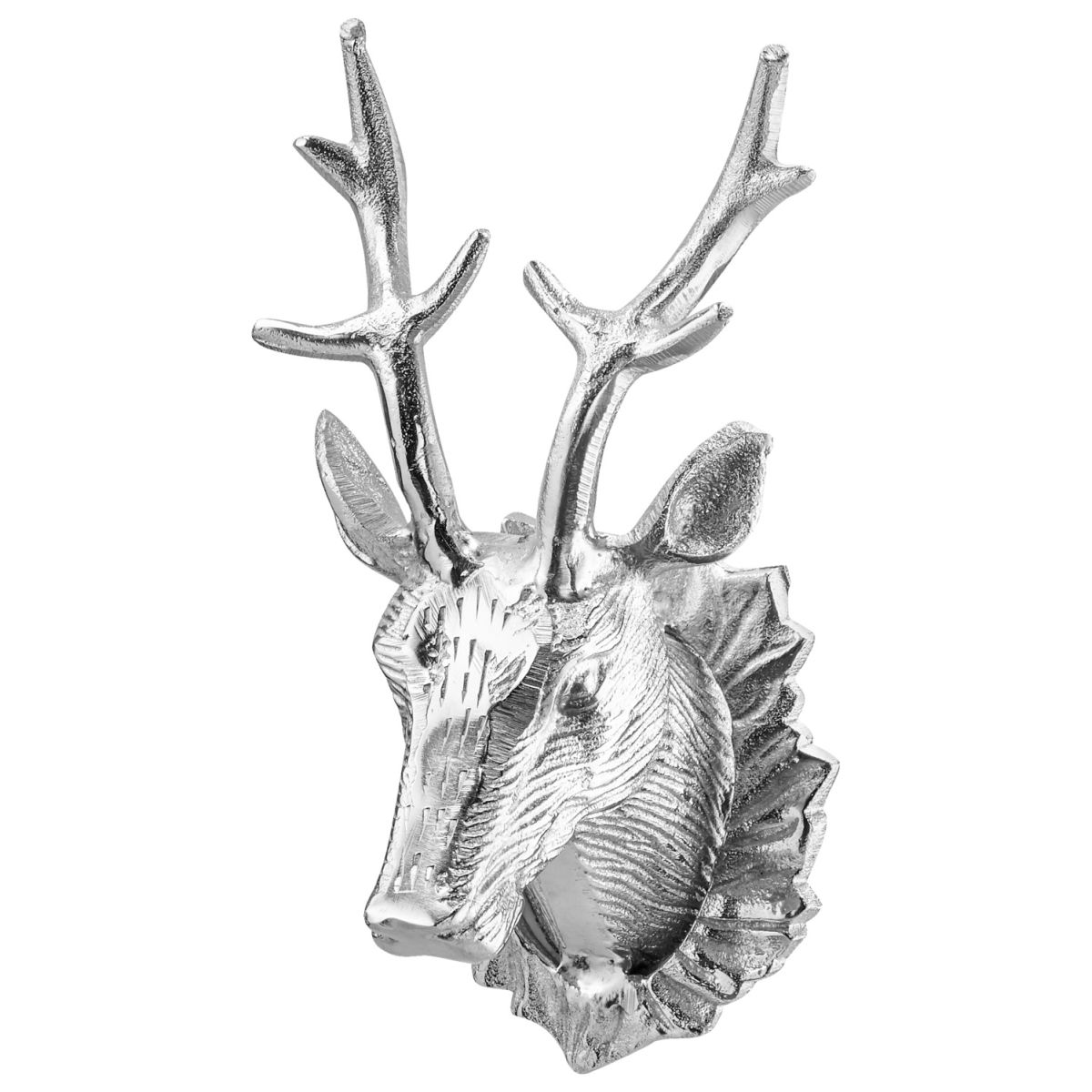 Testa di cervo Ada; 8x15x8 cm (LxHxP); argento