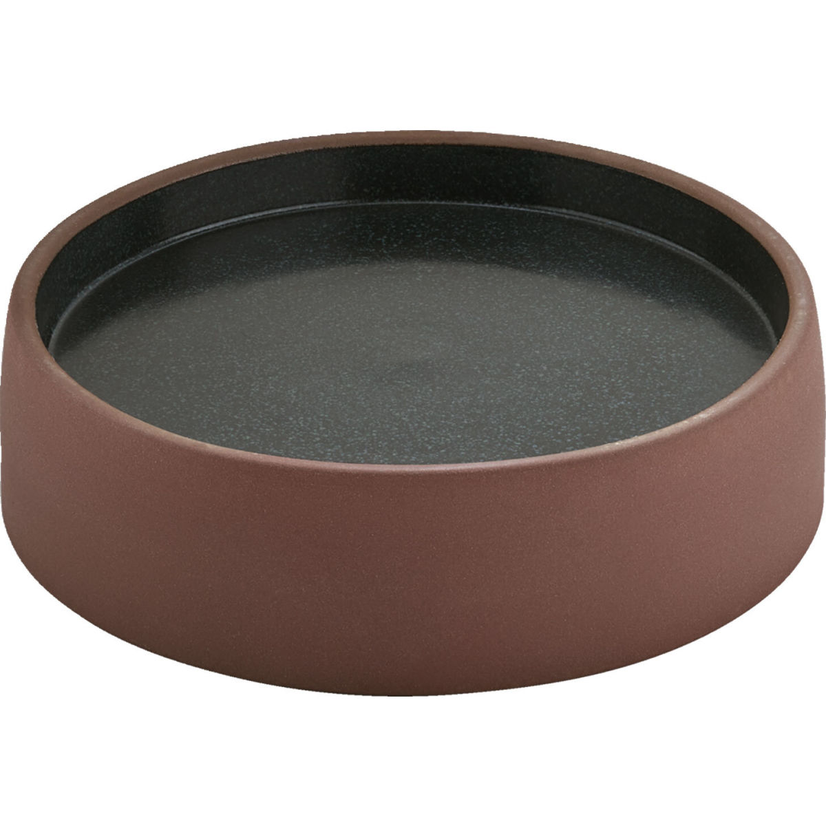 Playground Teller flach/tief 2in1 16x4.5 cm (ØxH); braun/schwarz; rund