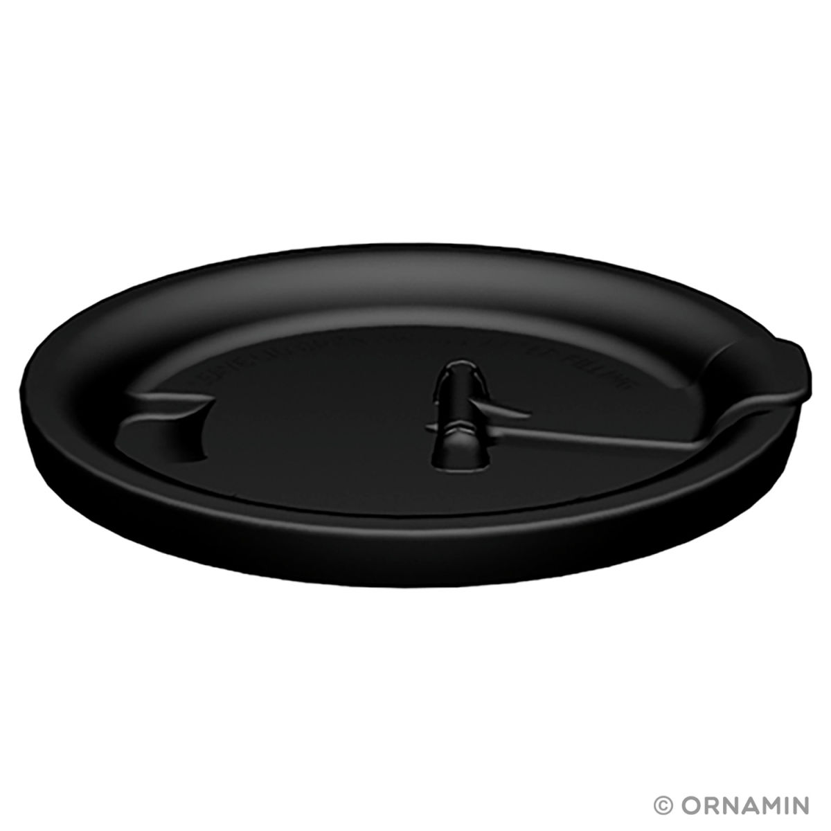 Coperchio per tazze Ornamin; 9x1 cm (ØxH); nero; 10 pz. / confezione