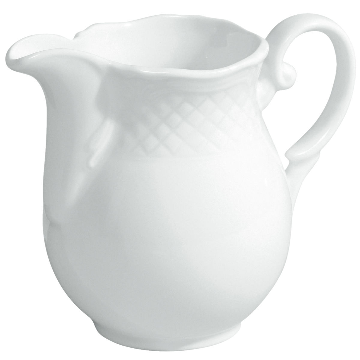 Lattiera Zurigo con manico VEGA; 300ml, 5.5x7 cm (ØxH); bianco; rotonda; 6 pz. / confezione