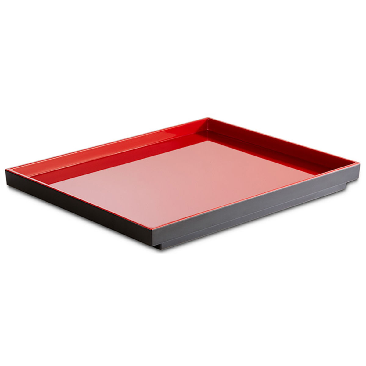 Vassoio Asia Plus APS; Misura GN 1/2, 32.5x26.5x3 cm (LxLxH); nero/rosso; rettangolare
