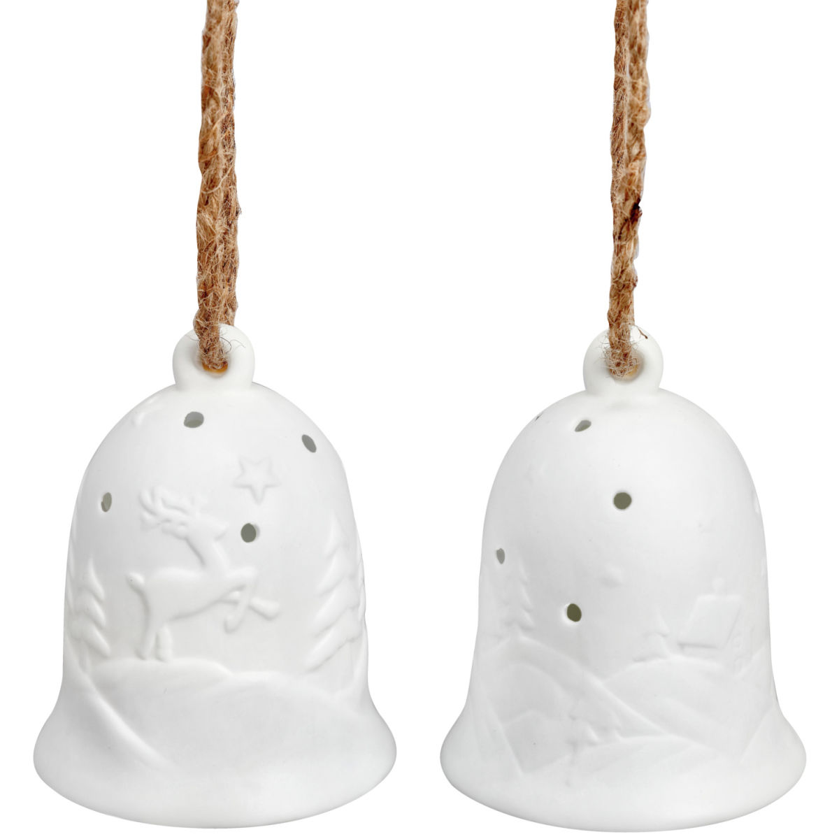 Campane a LED Arian 2 pz.; 8x10 cm (ØxH); bianco