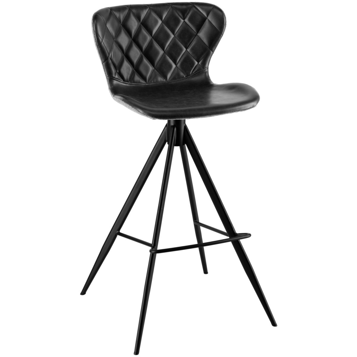 Silla alta Kansas VEGA; 52.5x50x104 cm (AnxProfxAt); Asiento negro/gris claro, Estructura negro; 2 pz. / Paquete