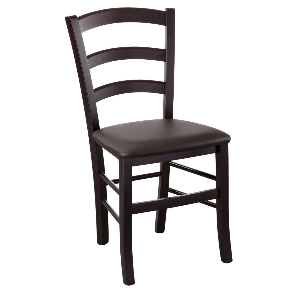 Silla de madera Herakles 2 Comfort PULSIVA; 40x38x87 cm (AnxProfxAt); marrón oscuro; 2 pz. / Paquete