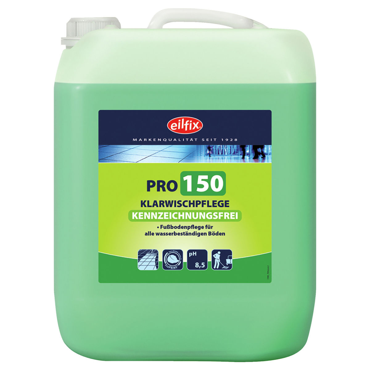 Limpia suelos green Pro 150 Garrafa no etiquetada según el SGA Eilfix; 10000 ml; verde