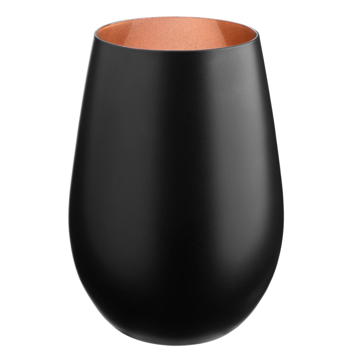 VEGA Dricksglas Joleen; 46 cl, 6.4x12 cm (ØxH); Svart/Koppar; 6 Styck / Förpackning