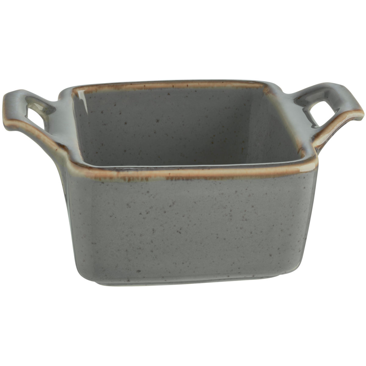 Ciotola Sidina quadrata con manico VEGA; 80 ml, 7x7x3.5 cm (LxLxH); grigio; quadrata; 6 pz. / confezione