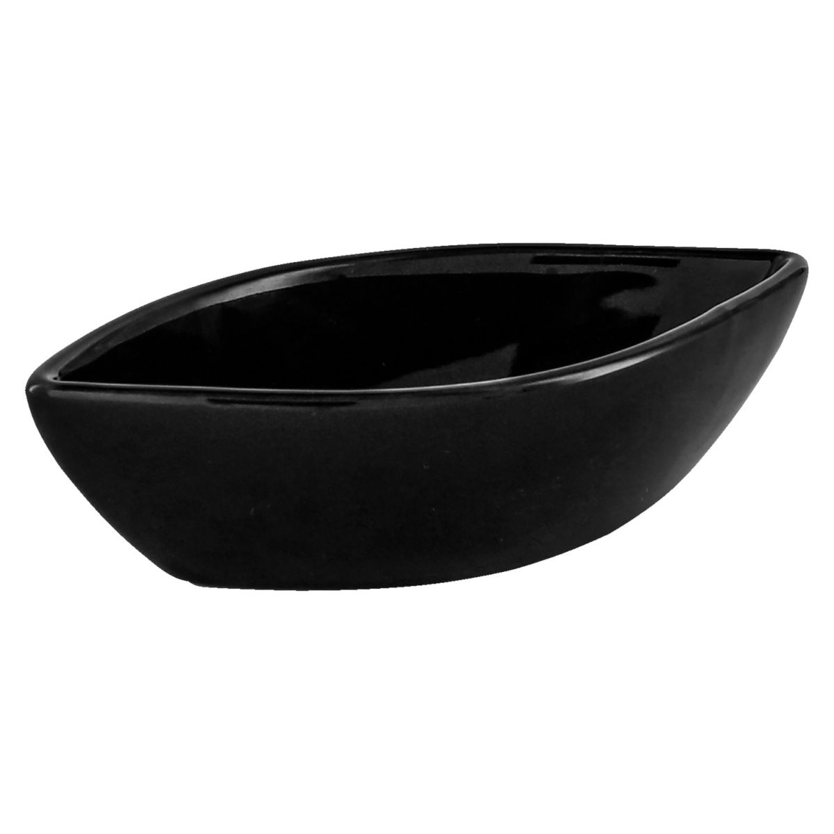 VEGA Mini-Schälchen Boot 40 ml, 10.5x5x3 cm (LxBxH); schwarz; 12 Stück / Pack