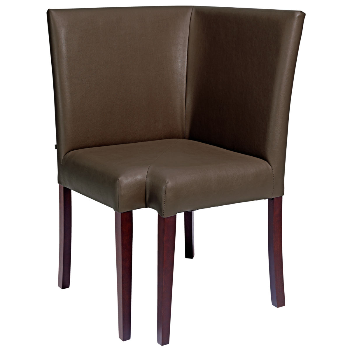 VEGA Eckelement Elegance 63x63x95.5 cm (BxTxH); Sitz braun, Gestell wenge