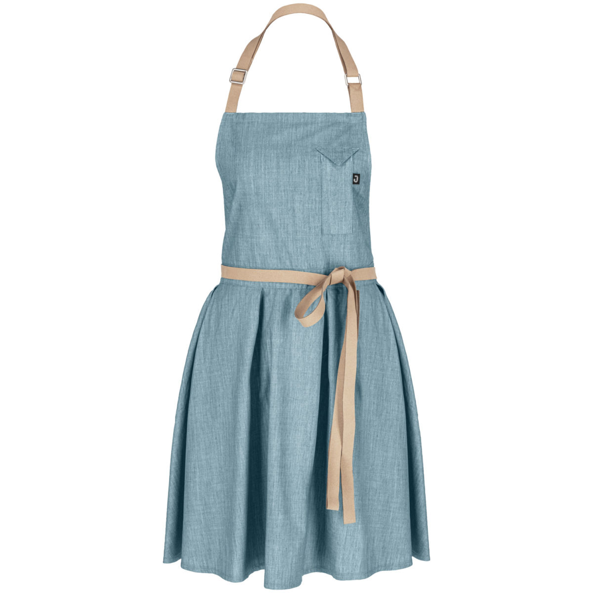 Grembiule con pettorina Jute con gonna 76x80 cm JOBELINE; 76x80 cm (LxL); denim chiaro