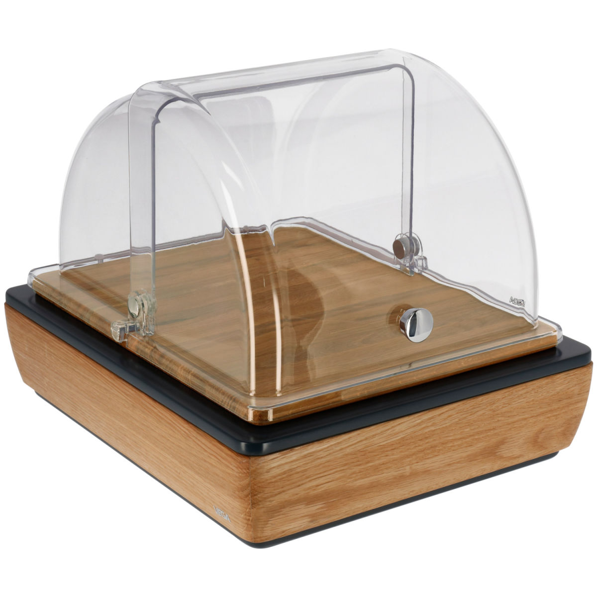 VEGA Buffetvitrine Montana mittel, GN 1/2, Holz GN 1/2, 36.5x30.5x27.4 cm (LxBxH); eiche/transparent; rechteckig