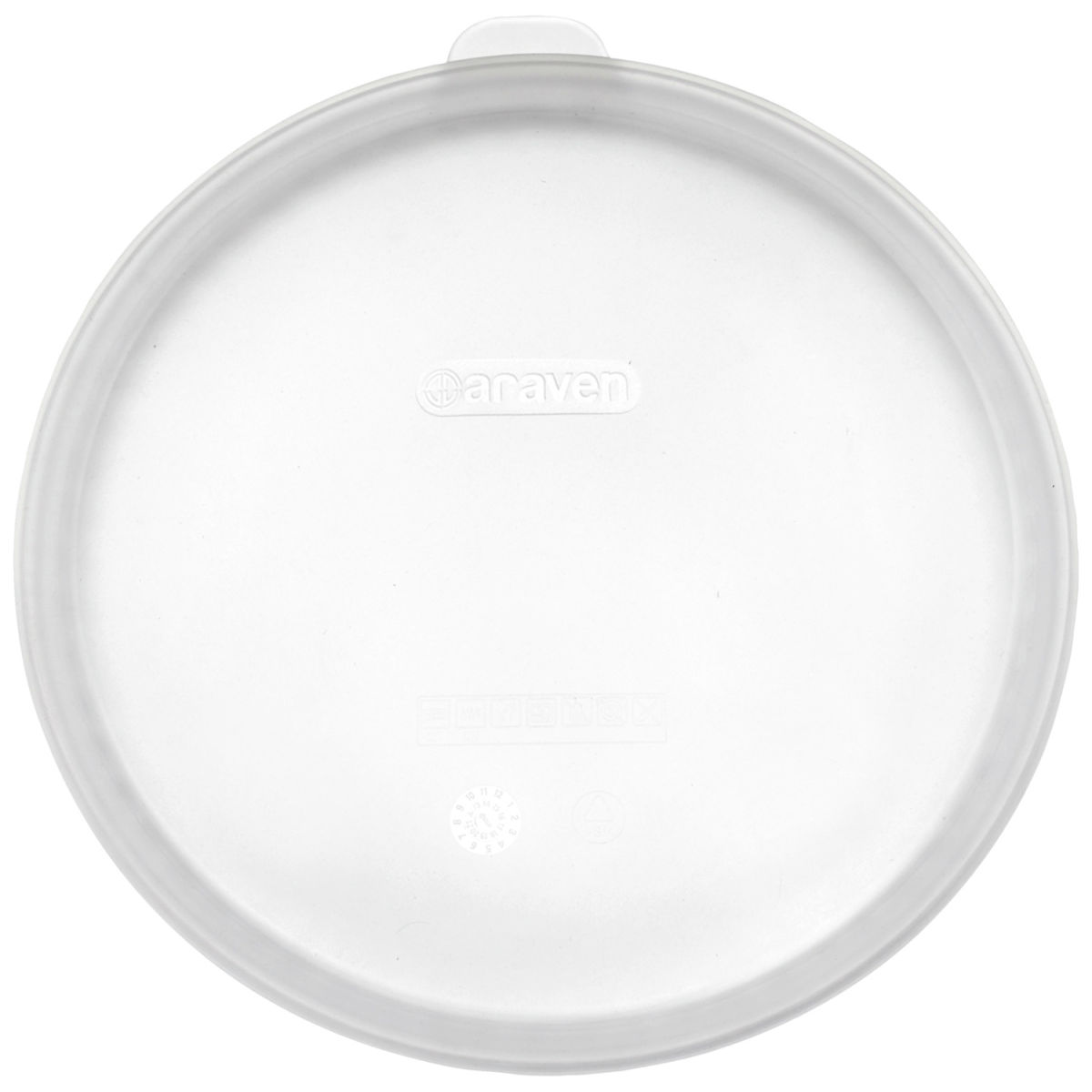 Coperchio universale Nevara Araven; 26 cm (Ø); bianco translucente; rotonda