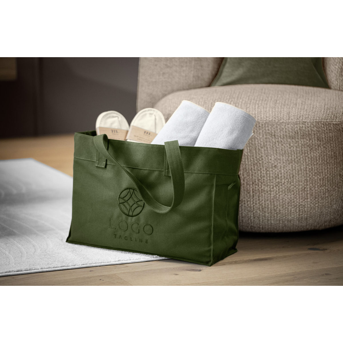 Borsa wellness Pula ERWIN M.; 50x20x37 cm (LxLxH); verde scuro