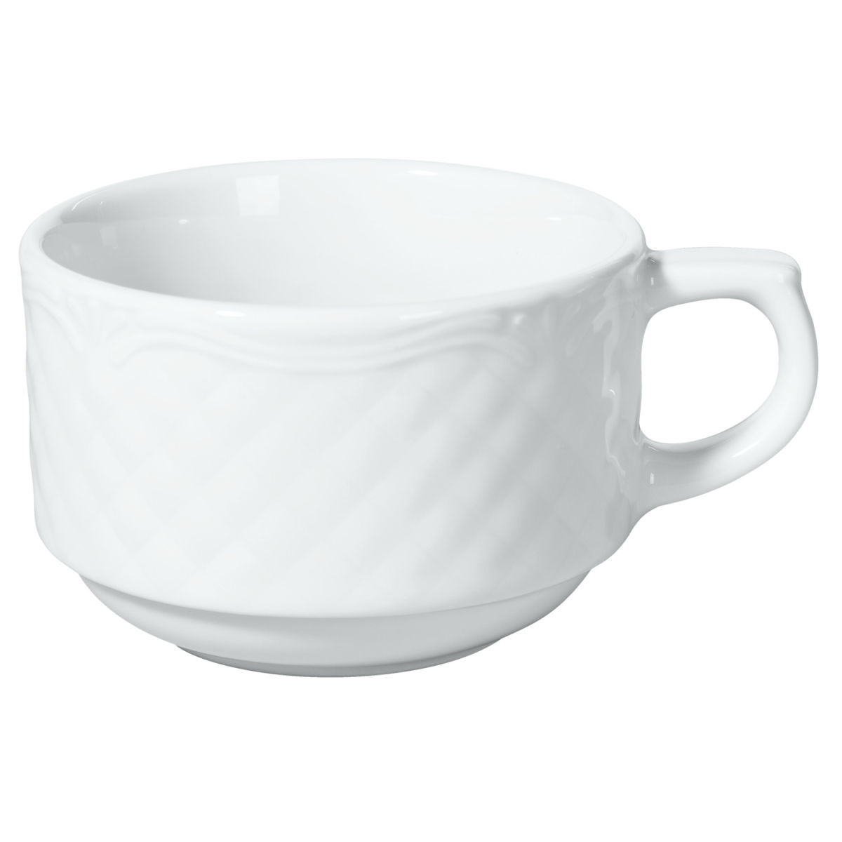 Tazza cappuccino Zurigo VEGA; 190ml, 8x5.6 cm (ØxH); bianco; rotonda; 6 pz. / confezione