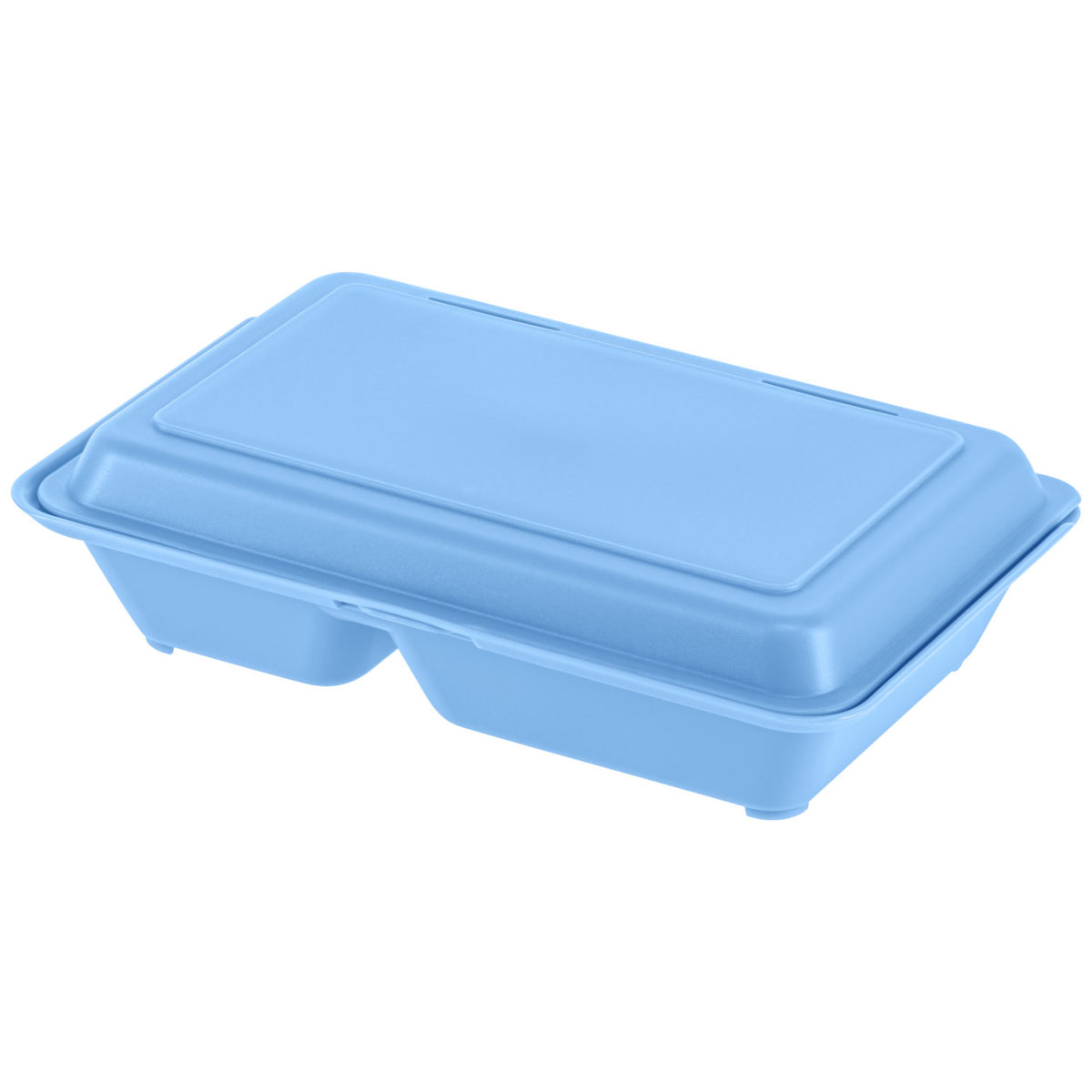 Envase comida reutilizable Yari medio elasto REuse; 800ml, 15.7x24.6x6.1 cm (LgxAnxAt); azul; rectangular; 25 pz. / Paquete
