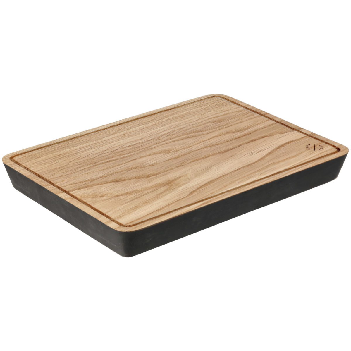 VEGA Servierbrett Simeto 32x24x3 cm (LxBxH); eiche/schwarz; rechteckig