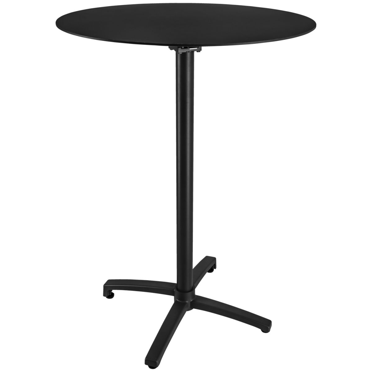 Vega Aluminium buitentafel Taipa rond; 80x108 cm (&Oslash;xH); Tafelblad zwart, frame zwart; rond
