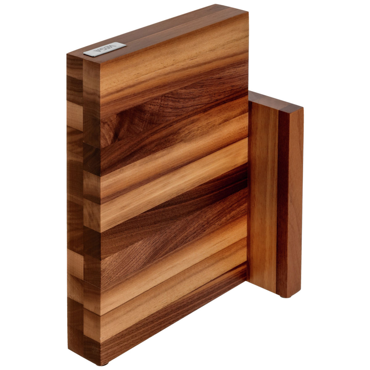 Ceppo coltelli Pablo VEGA; 20x13x26.5 cm (LxLxH); noce naturale