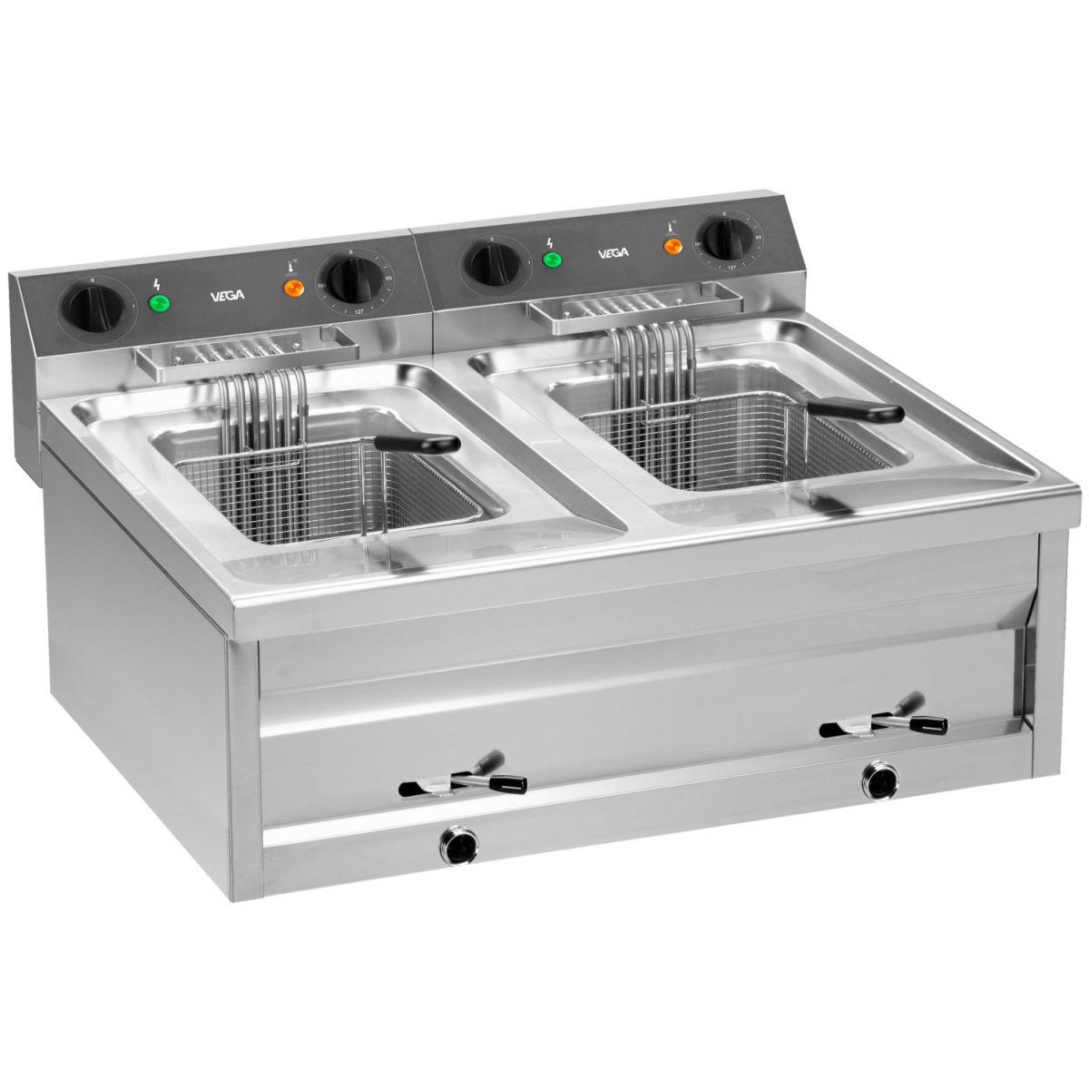 Vega Friteuse Profi IV; 60x54x41 cm (BxDxH); zilver