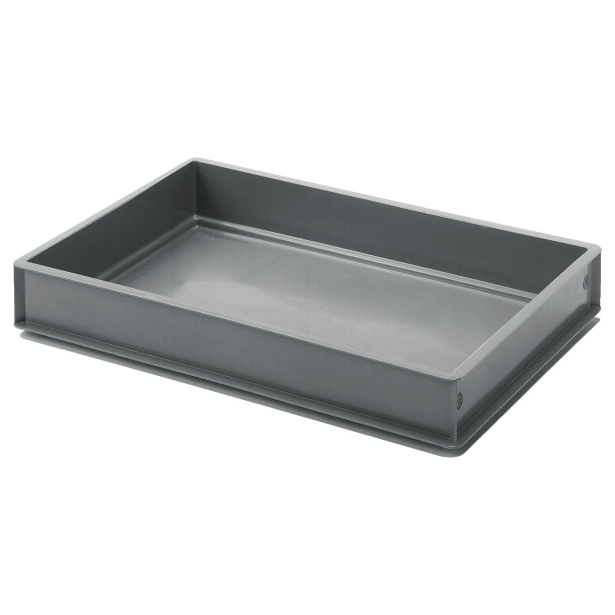 Contenitori impilabili EURO chiusi Ringoplast; 60x40x9.1 cm (LxLxH); grigio