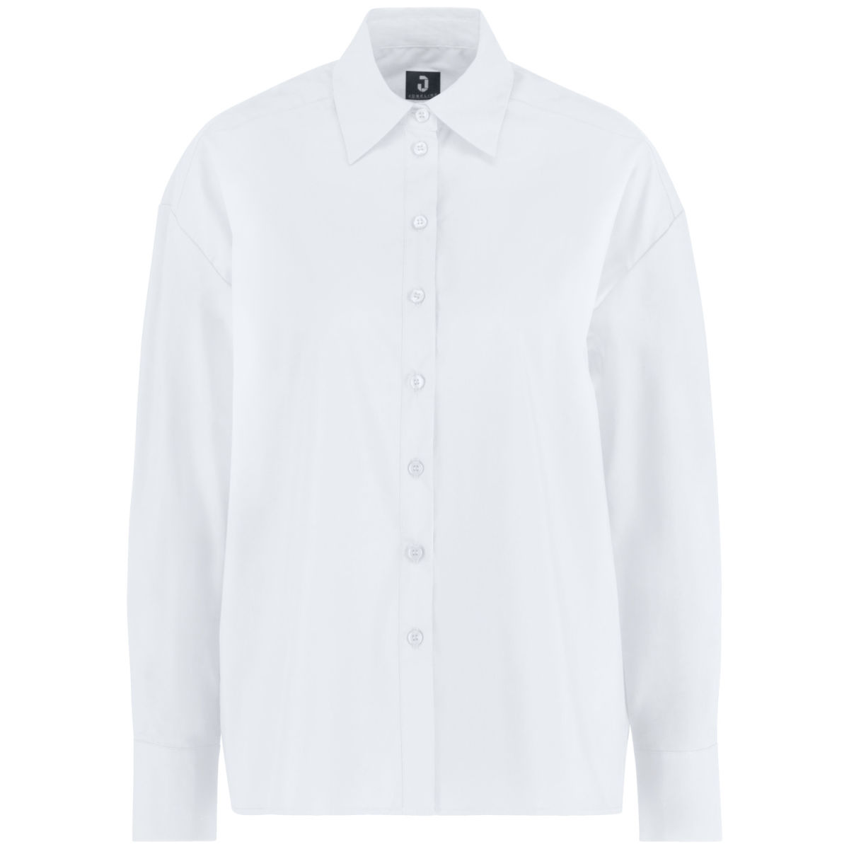 JOBELINE Damen Bluse Porter Langarm, Oversize Fit Kleidergröße L; weiß