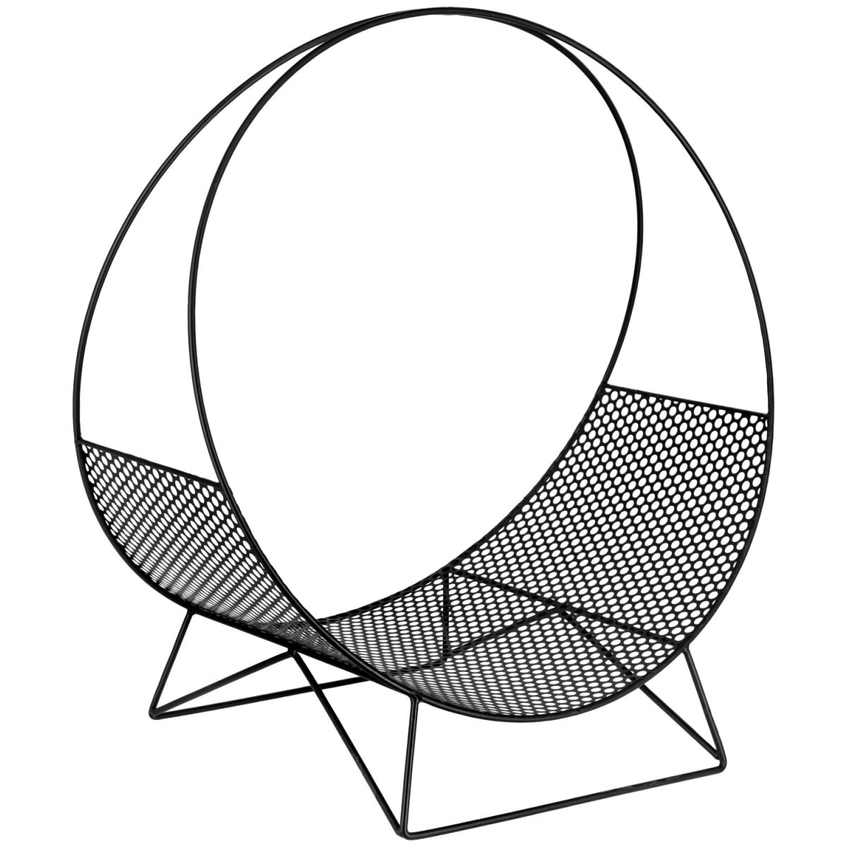 Rastrelliera per legna da ardere Ramiro VEGA; 55x33x60 cm (LxLxH); nero