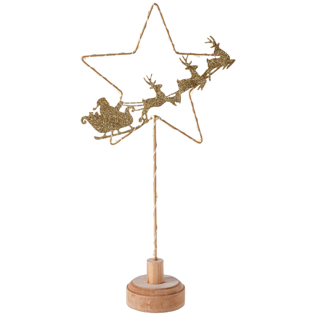 Stella LED Zarife VEGA; 18x6.5x34 cm (LxPxH); oro/marrone