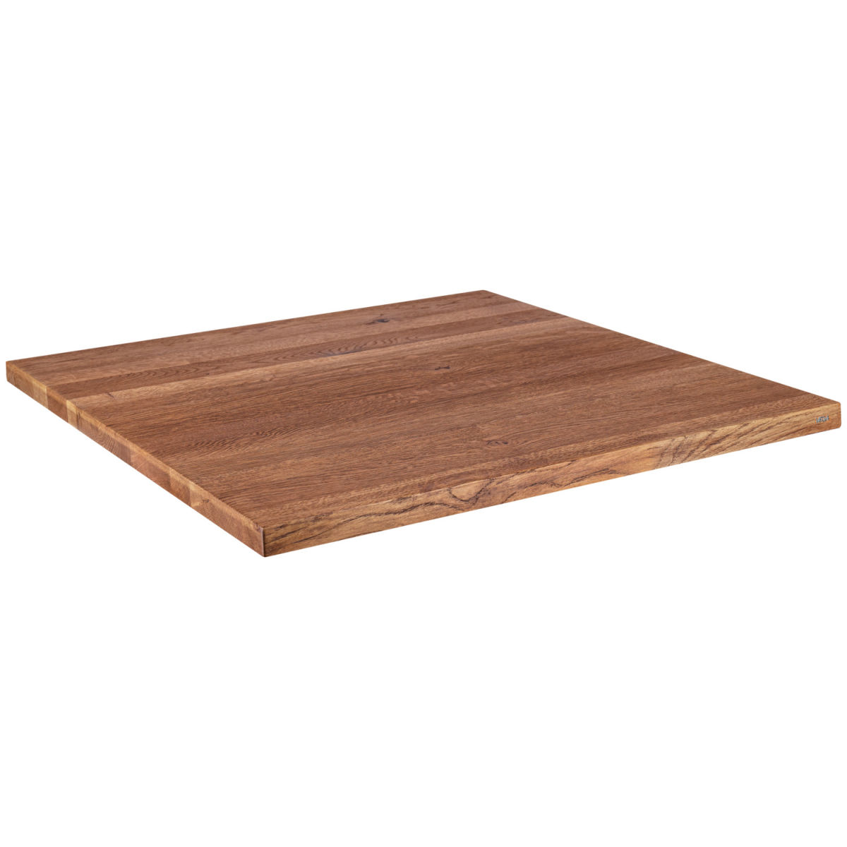 Vega Massief houten tafelblad Torres vierkant; 70x70x3 cm (LxBxH); antiek eiken/bruin; vierkant