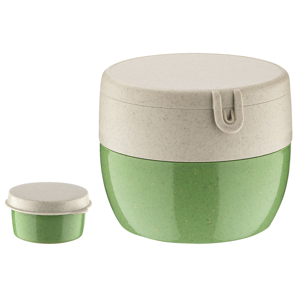 Contenitori riutilizzabili Bentobox M koziol; 12.7x12x10 cm (LxLxH); verde; rotonda; 3 pz. / confezione