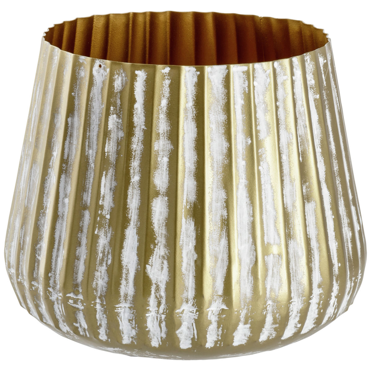 Coprivaso Enija piccolo VEGA; 21x21 cm (ØxH); beige/oro