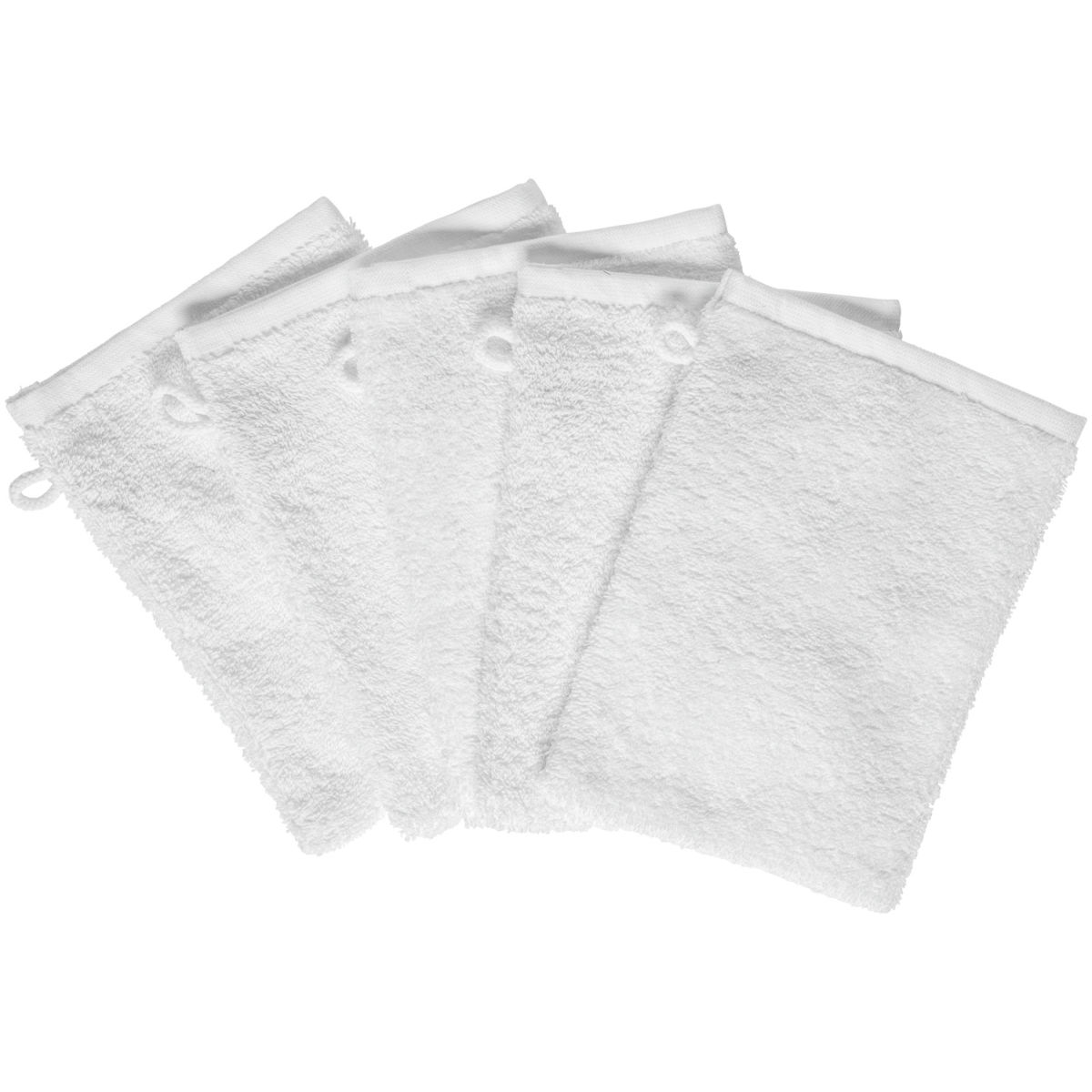 ERWIN M. Waschlappen Universal 15x20 cm (BxL); weiß; 5 Stück / Pack
