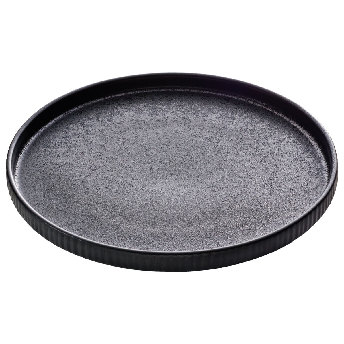 Piatto piano Nara con bordo basso Playground; 27x2.5 cm (ØxH); nero; rotonda; 6 pz. / confezione