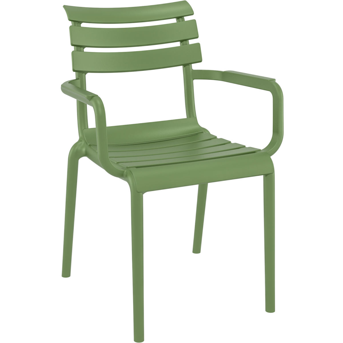 Sedia Helen con braccioli Siesta; 58x59x84 cm (LxPxH); verde oliva; 4 pz. / confezione