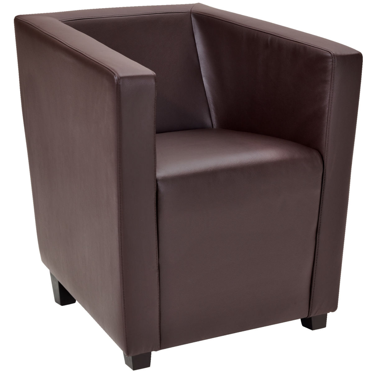 Poltrona Manchester VEGA; 70x74x79 cm (LxPxH); seduta marrone, struttura wenge