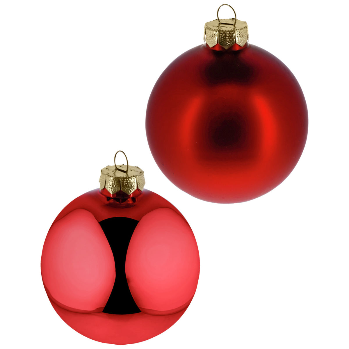 Palline di Natale Baran Inge's Christmasdecor; 8 cm (Ø); rosso; 12 pz. / confezione